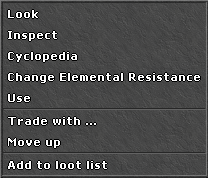 Change Elemental Resistance item menu